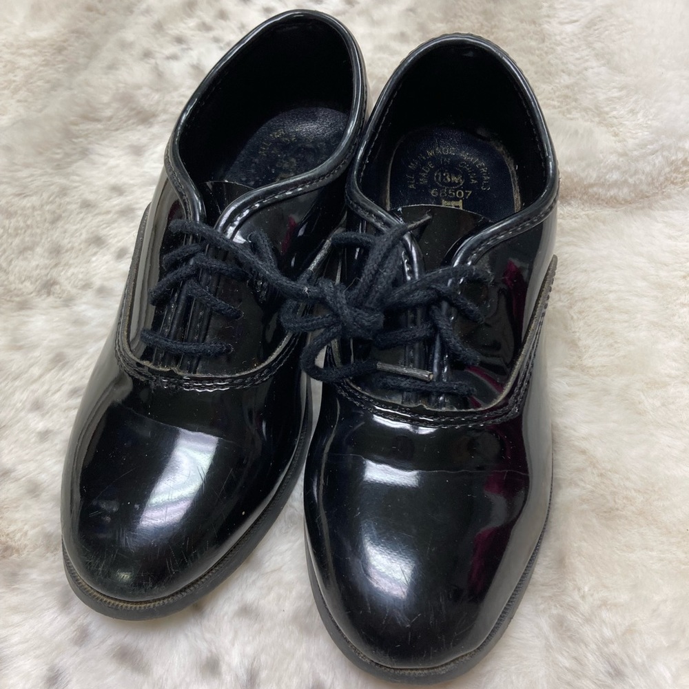 Boy’s Black Patent Lace-Up Dress Shoes